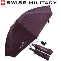 스위스밀리터리 우산 3단완전자동 거꾸로 레드스트라이프_우산(판촉물인쇄)